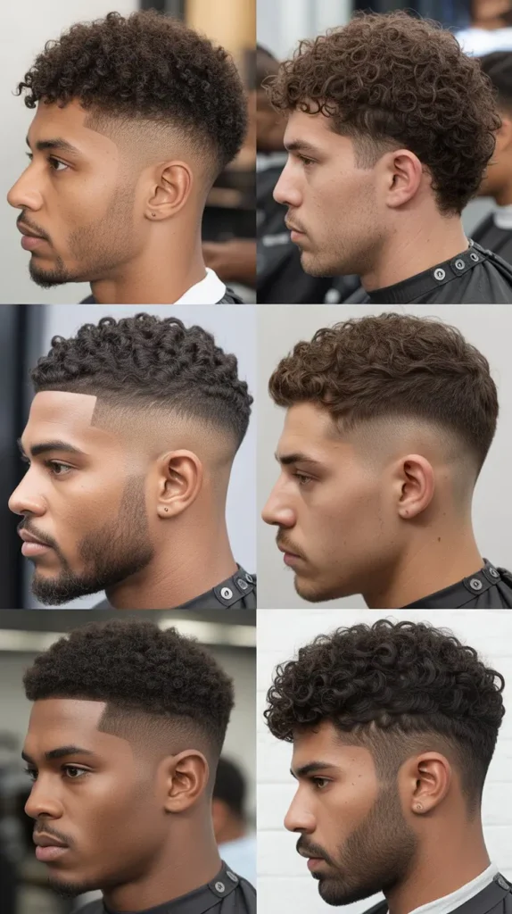 Curly Top Fade