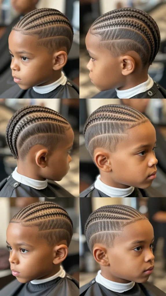  Side Part Braided Style