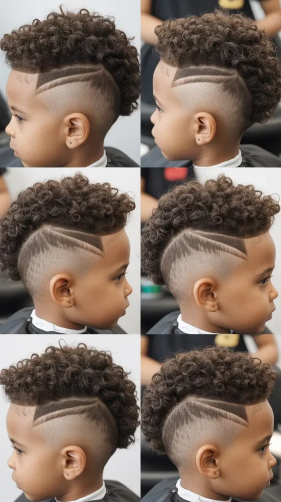  Burst Fade Curly Mohawk