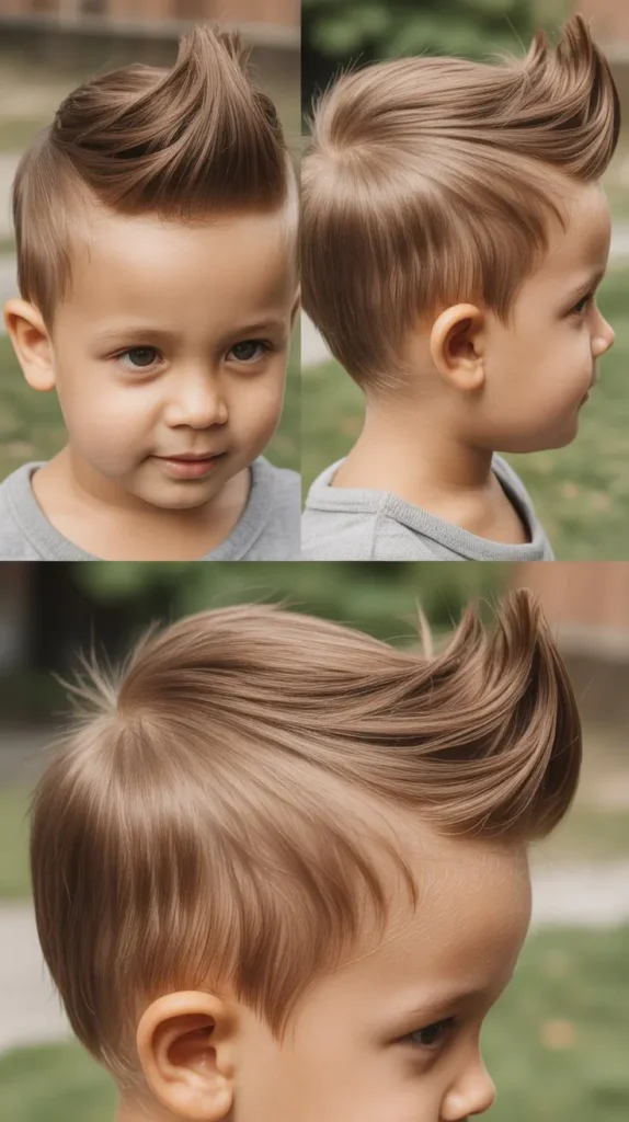 . Natural Faux Hawk with Soft Curve Lines