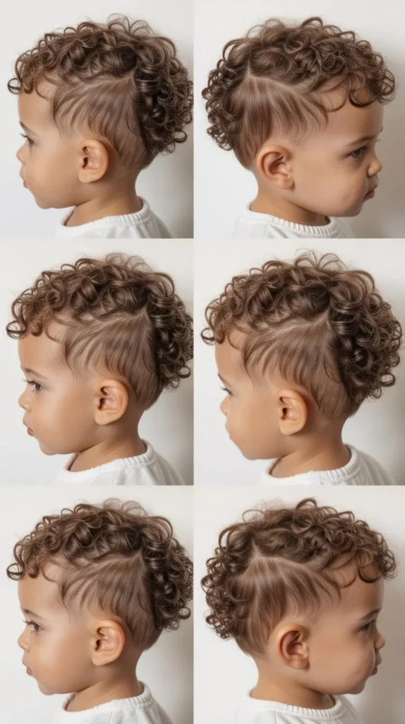 18. Medium Curly Top Short Sides
