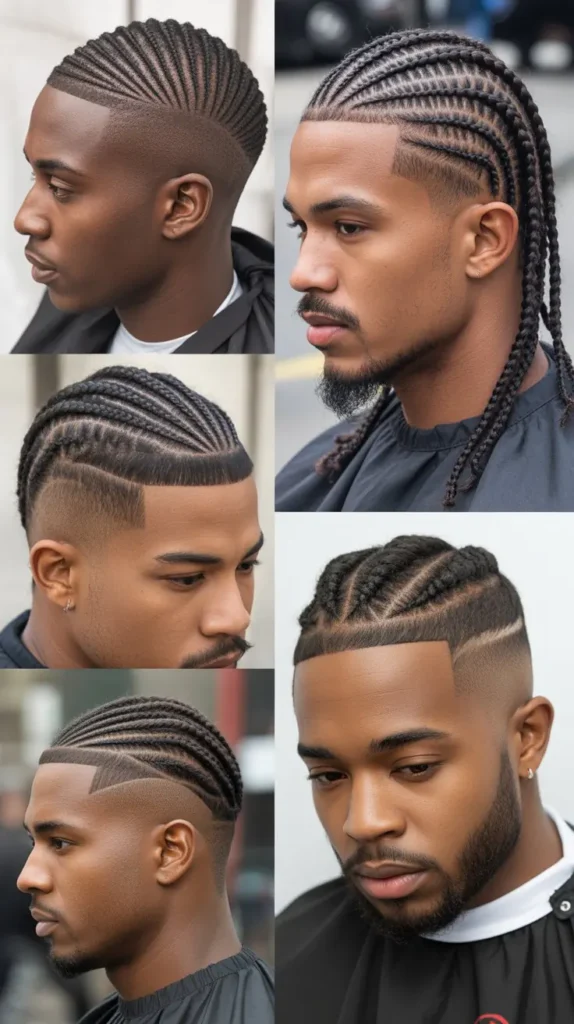 Burst Fade Cornrows