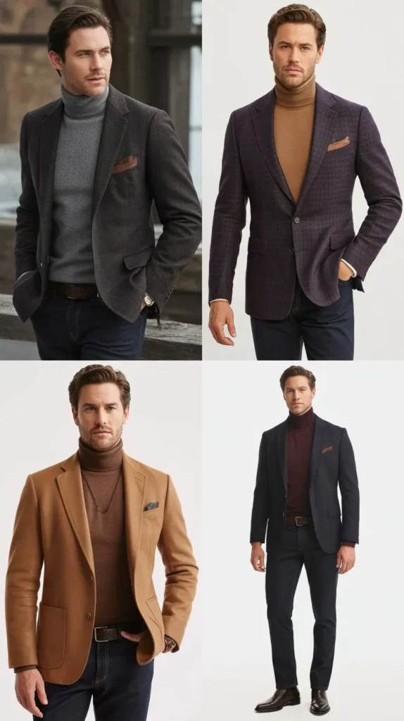  Blazer With Turtleneck