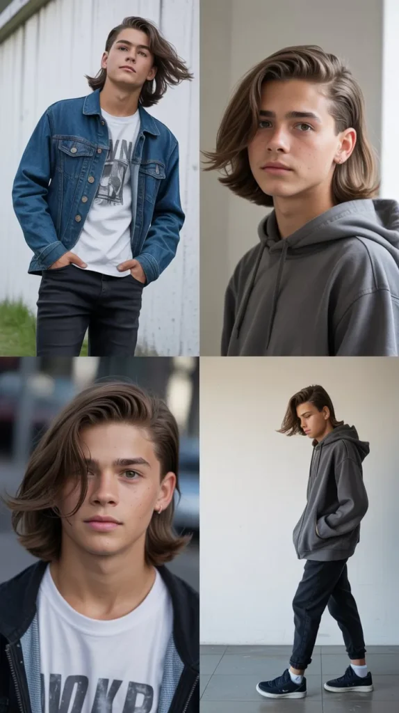 Long Middle Part with Subtle Side Sweep