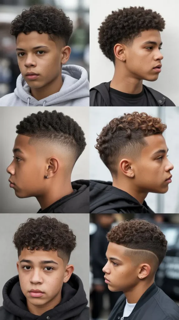 Curly Top Fade