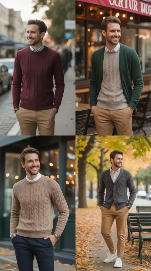 Knit Sweater with Chinos