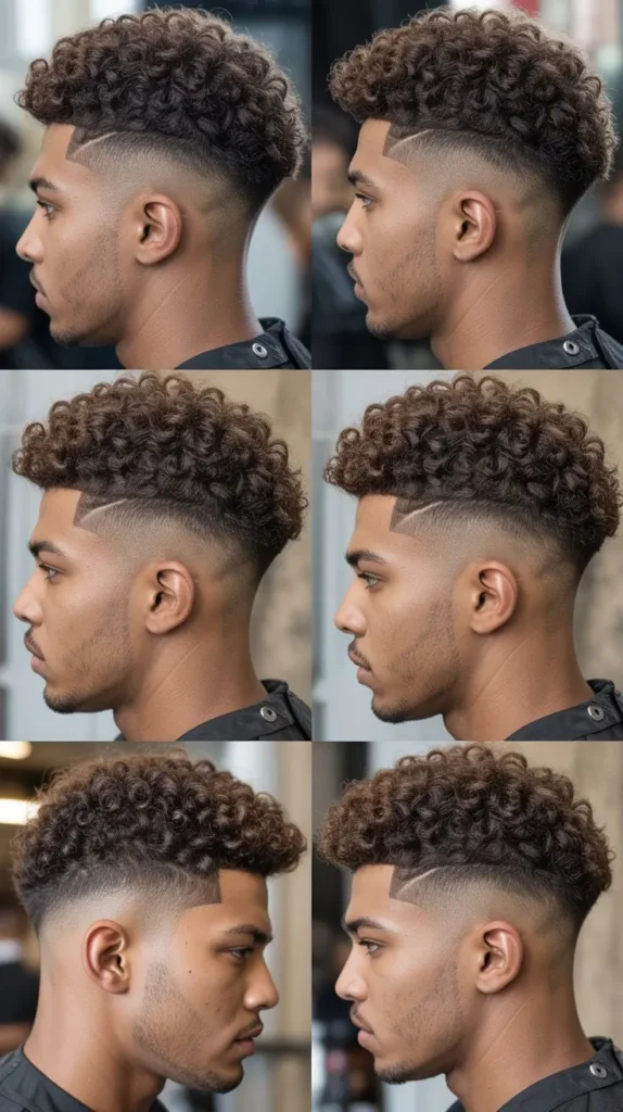 Curly Mohawk Fade