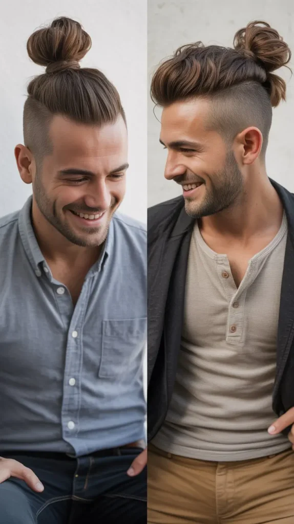 3. The Trendy Man Bun with Undercut