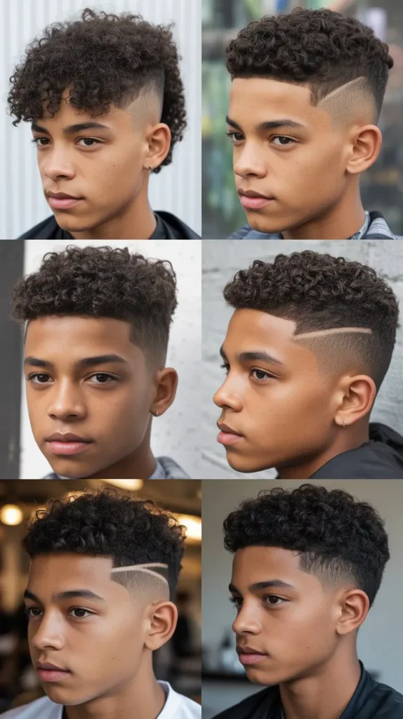 Slick Fade with Curls