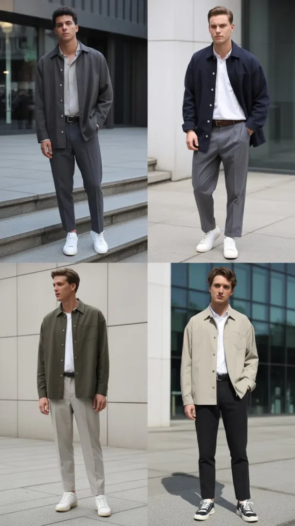 Overshirt with Tapered Pants