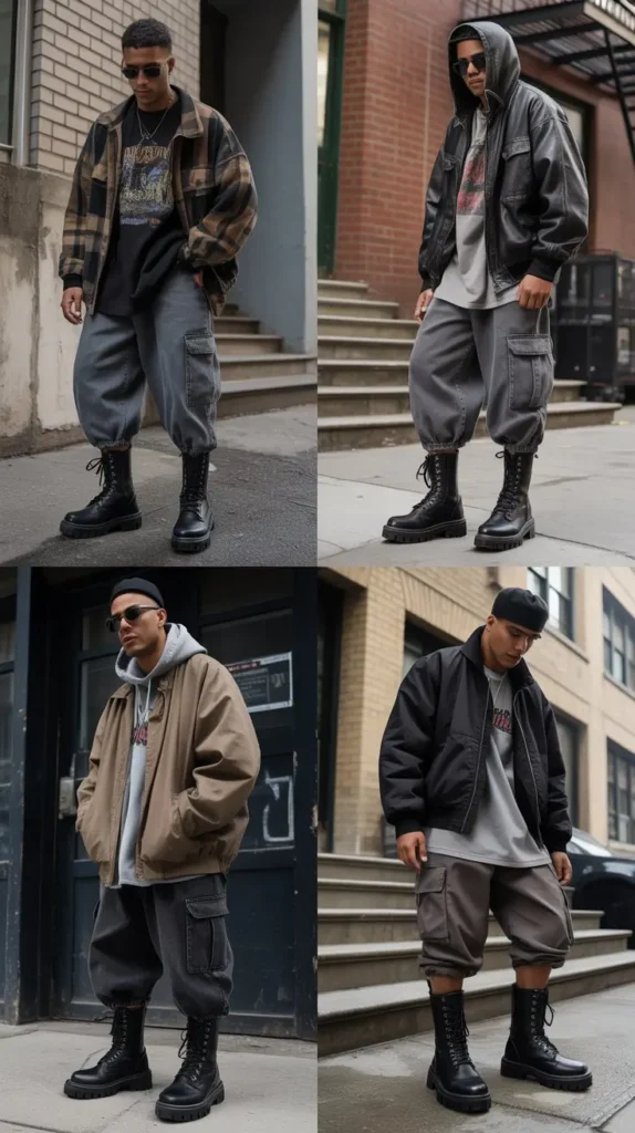 Streetwear With Combat Boots