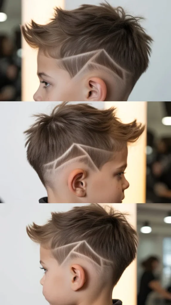  Layered Faux Hawk with Fade Line Detail