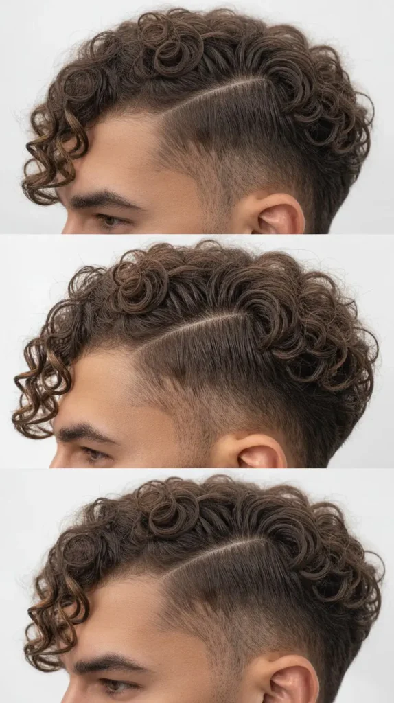 Curly Side Part