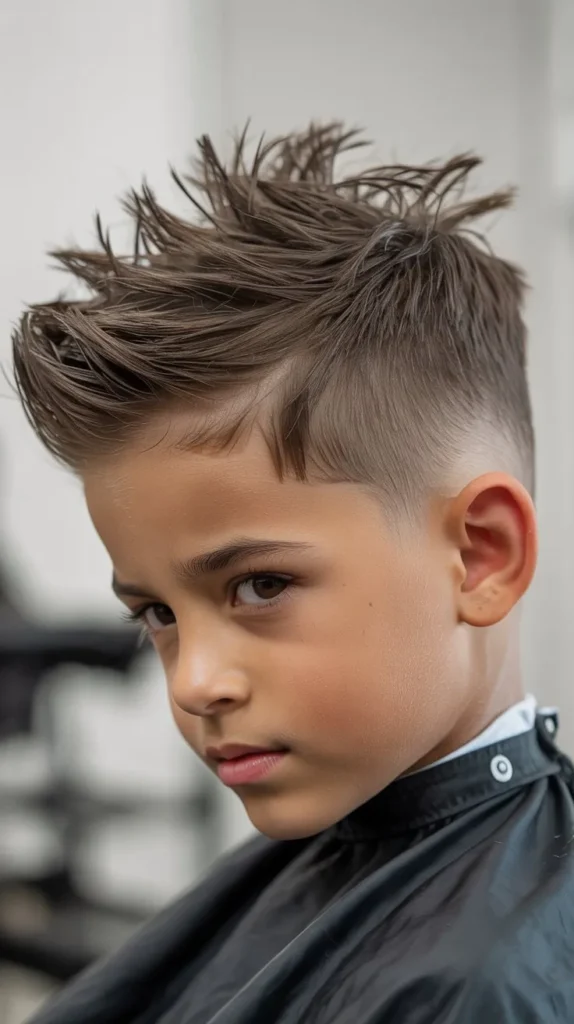  Messy Faux Hawk Fade Style